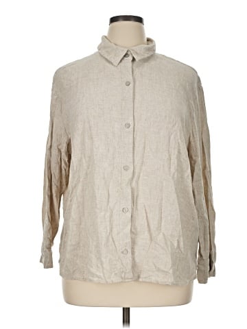 Divided by H&M 3/4 Sleeve Button-Down Shirt (view 1)