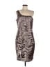 Adrianna Papell Metallic Silver Cocktail Dress Size 14 - photo 1
