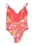 Roxy Floral Pink One Piece Swimsuit Size XL - photo 2