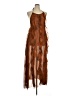 Haute 100% Polyester Brown Cocktail Dress Size L - photo 1