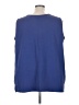 Roaman's 100% Polyester Blue Sleeveless Blouse Size 28W - photo 2