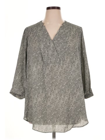 Rose + Olive 3/4 Sleeve Blouse (view 1)