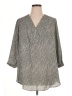 Rose + Olive Gray 3/4 Sleeve Blouse Size 1X - photo 1