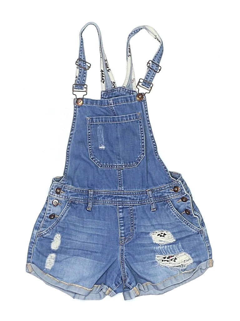 Pre-owned Forever 21 Overall Shorts In Blue