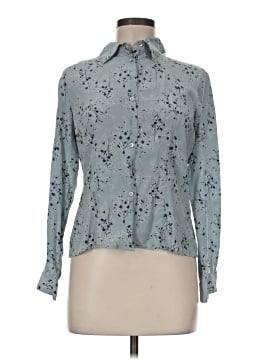 Petite Sophisticate Long Sleeve Silk Top