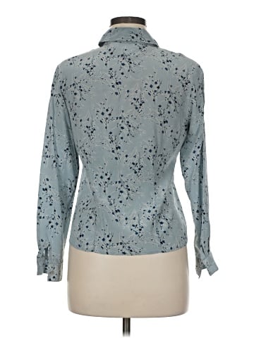 Petite Sophisticate Long Sleeve Silk Top (view 2)