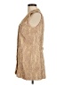 Donna Ricco Tan Sleeveless Button-Down Shirt Size 8 - photo 5