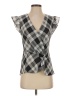 Laundry by Shelli Segal 100% Polyester Argyle Black Gray Sleeveless Blouse Size S - photo 1