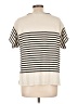 Max Studio Stripes Ivory Short Sleeve T-Shirt Size L - photo 2