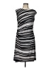 Roz & Ali Stripes Gray Casual Dress Size L - photo 1