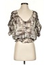 Guess 100% Polyester Gray Short Sleeve Blouse Size XS - photo 1