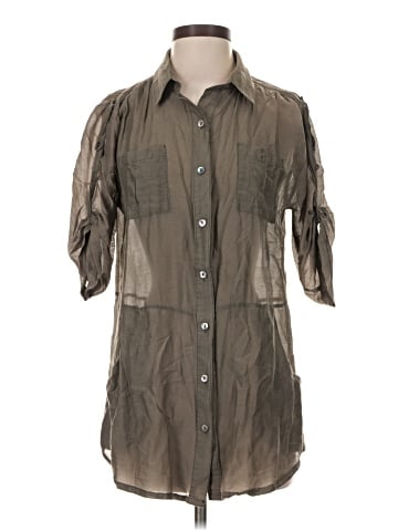 Twenty One 3/4 Sleeve Button-Down Shirt (view 1)
