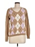 IZOD 100% Cotton Argyle Tan Pullover Sweater Size M - photo 1