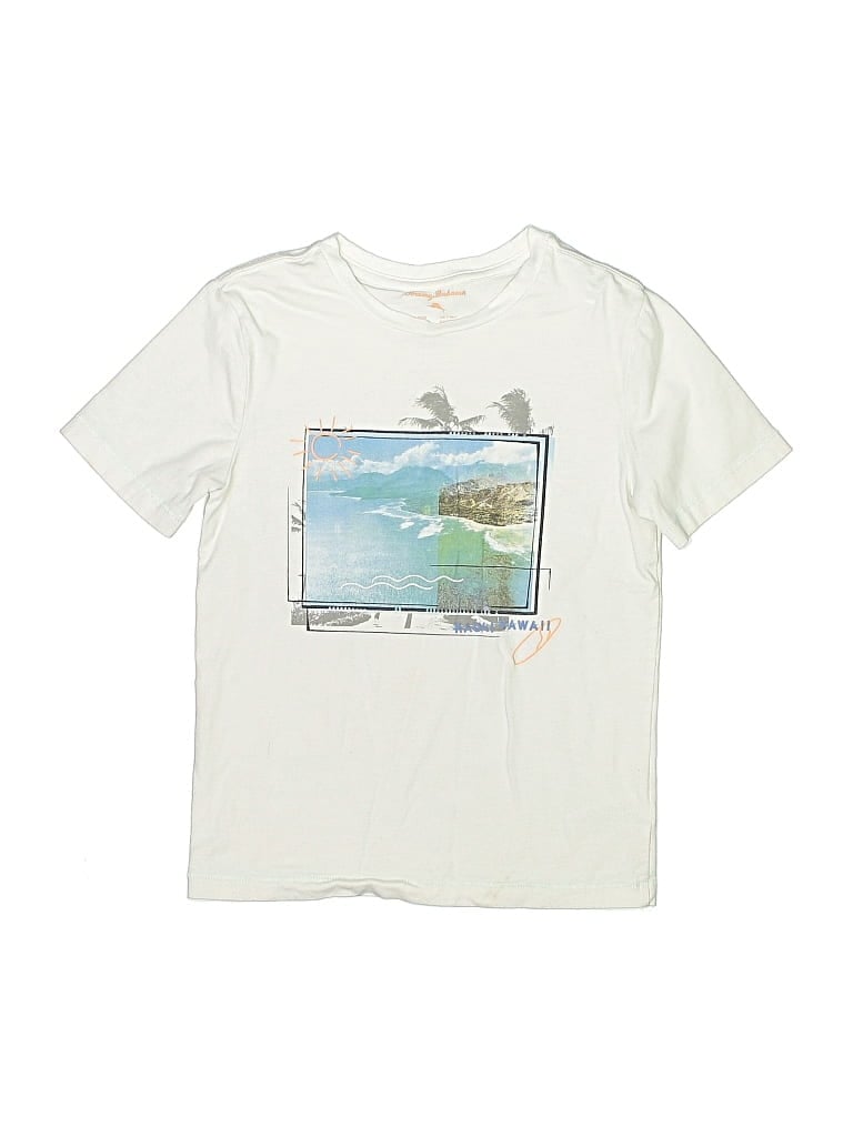 Pre-owned Tommy Bahama Kids' Short Sleeve T-shirt In Ivory