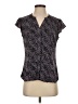 Attention 100% Polyester Polka Dots Black Short Sleeve Blouse Size S - photo 1