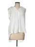 Fever 100% Rayon White Sleeveless Button-Down Shirt Size L - photo 1