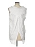 Fever 100% Rayon White Sleeveless Button-Down Shirt Size L - photo 2