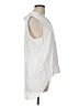 Fever 100% Rayon White Sleeveless Button-Down Shirt Size L - photo 4
