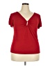 Crew Knit Wear Red Short Sleeve Top Size 2X - photo 1
