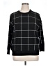 T Tahari Checkered-gingham Black Pullover Sweater Size 1X - photo 1
