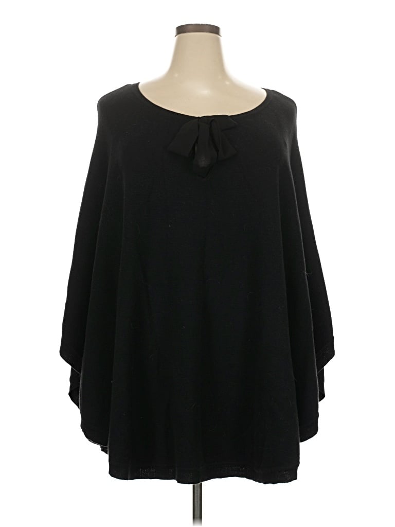 Pre-owned Talbots Poncho In Black
