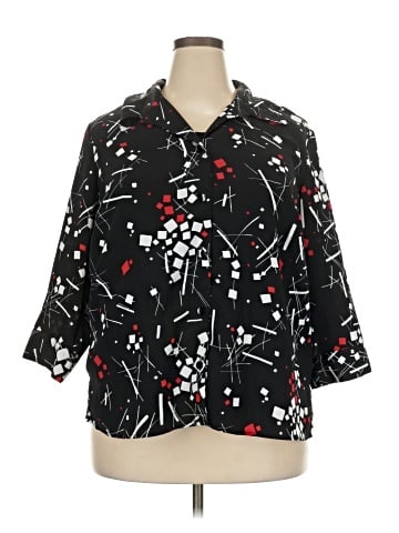 White Stag 3/4 Sleeve Button-Down Shirt (view 1)