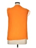 DKNY 100% Polyester Orange Sleeveless Blouse Size XL - photo 2