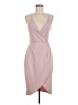 Alya Solid Pink Cocktail Dress Size M - photo 1