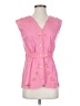 J. Peterman Pink Sleeveless Button-Down Shirt Size 0 - photo 1