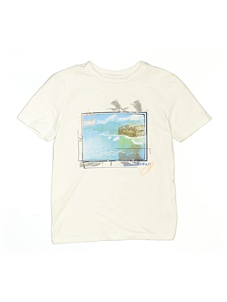 Pre-owned Tommy Bahama Kids' Short Sleeve T-shirt In Ivory