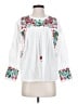 J. Peterman 100% Cotton White Long Sleeve Blouse Size XS - photo 1