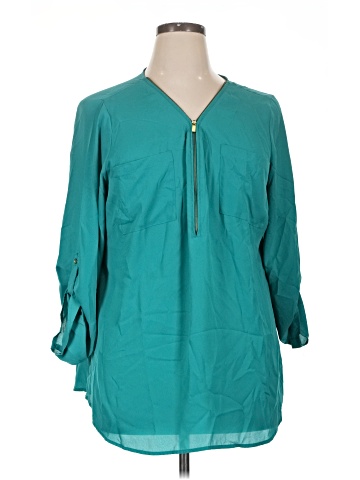 Sharagano 3/4 Sleeve Blouse (view 1)