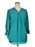 Sharagano 100% Polyester Teal 3/4 Sleeve Blouse Size 1X - photo 1