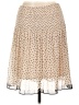 Max Studio 100% Polyester Polka Dots Ivory Casual Skirt Size L - photo 2