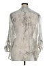 Covington Animal Print Silver 3/4 Sleeve Blouse Size 1X - photo 2