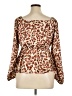 Socialite 100% Polyester Brown Long Sleeve Blouse Size XL - photo 2