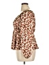Socialite 100% Polyester Brown Long Sleeve Blouse Size XL - photo 5