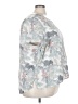 Tahari 100% Linen Tropical Gray Short Sleeve Blouse Size 3X - photo 4