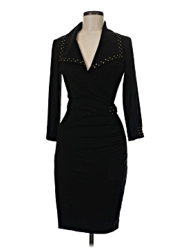 cache black cocktail dress Cache Black Party Dress Halter Neckline Sparkling Grommets and Spandex VFG Member