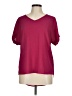 Alya 100% Polyester Burgundy Short Sleeve Blouse Size M - photo 1