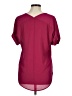 Alya 100% Polyester Burgundy Short Sleeve Blouse Size M - photo 2