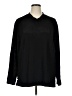 Attitudes by Renee Black Long Sleeve Top Size XL - photo 1