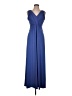 Sangria Blue Cocktail Dress Size 10 Petite - photo 1