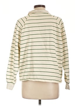 Madewell Betterterry Polo Sweatshirt in Stripe (view 2)