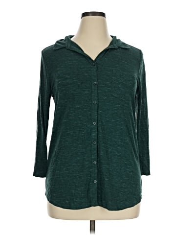 Merona 3/4 Sleeve Button-Down Shirt (view 1)