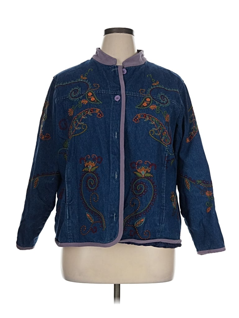 Pre-owned Denim & Co Denim Jacket In Blue