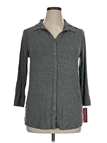 Merona 3/4 Sleeve Button-Down Shirt (view 1)