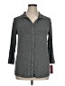 Merona Gray 3/4 Sleeve Button-Down Shirt Size XL - photo 1