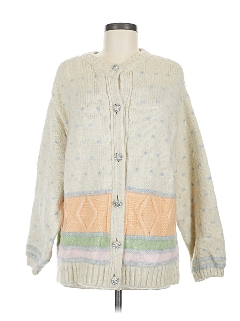 Pre-owned Zara Cardigan Sweater In Ivory