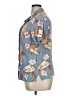 White Stag 100% Rayon Floral Blue Short Sleeve Blouse Size 16w - photo 5